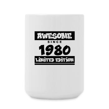 1980 - Jahrgang 1980 - Fantastisch seit 1980 - Große Tasse 440 ml - Weiß - Vorne