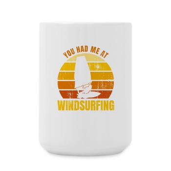 You Had Me At Windsurfing - Large Mug 440 ml - white - Front
