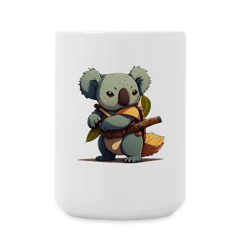 Koala as samurai - Large Mug 440 ml - white - Front