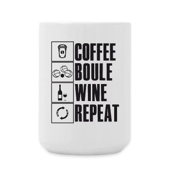 Café Boule Vin Ripeat Dicton pour Bouler - Grande tasse 440 ml - blanc - Devant
