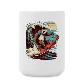 Cool surf paresseux au clair de lune - Grande tasse 440 ml - blanc - Devant