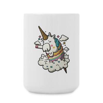 Dreamy fantasy unicorn on a cloud - Large Mug 440 ml - white - Front