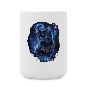 Enchanting black cat - Large Mug 440 ml - white - Front