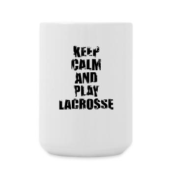 Keep Calm And Play Lacrosse - Large Mug 440 ml - white - Front