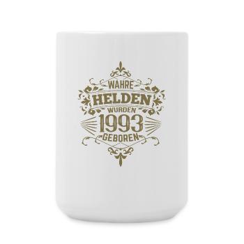 Wahre Helden wurden 1993 geboren  - Große Tasse 440 ml - Weiß - Vorne