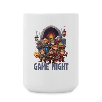 Gamenight role-playing group with characters - Large Mug 440 ml - white - Front