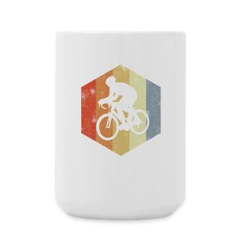 Funny cyclist - Large Mug 440 ml - white - Front