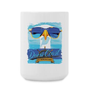 DarssCoast Möwe - blue white Möwen Collection - Große Tasse 440 ml - Weiß - Vorne