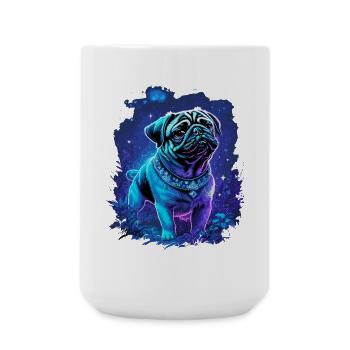 Chien carlin mignon mystique - Grande tasse 440 ml - blanc - Devant
