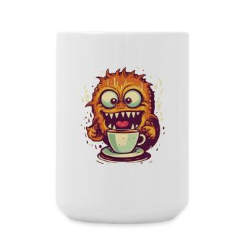 Coffee monster - Large Mug 440 ml - white - Front