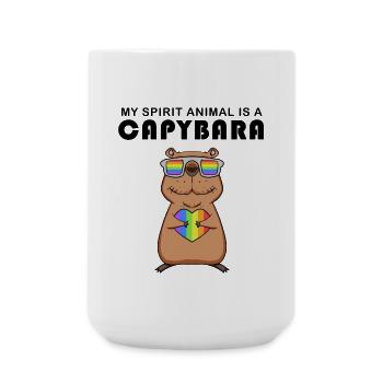 Capybara Wasserschwein Capybaras - Large Mug 440 ml - white - Front