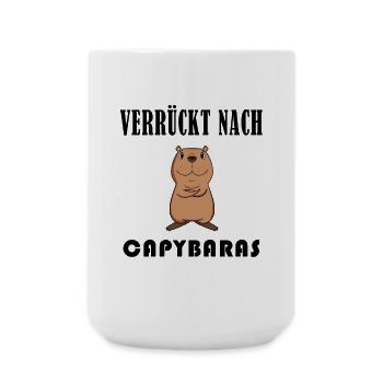 Capybara Wasserschwein Capybaras - Große Tasse 440 ml - Weiß - Vorne