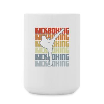 Vintage Kickboxen - Große Tasse 440 ml - Weiß - Vorne