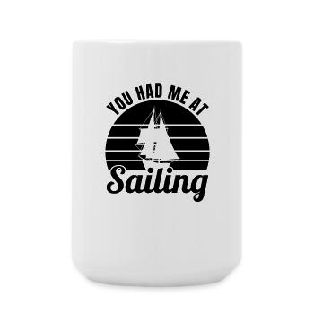 Witziger Segler Spruch - Große Tasse 440 ml - Weiß - Vorne