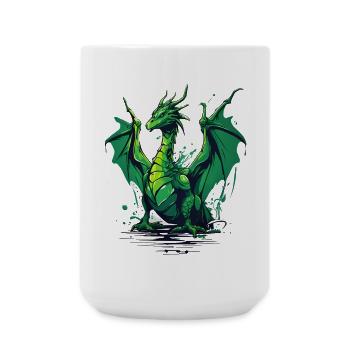 Green Dragon - Large Mug 440 ml - white - Front