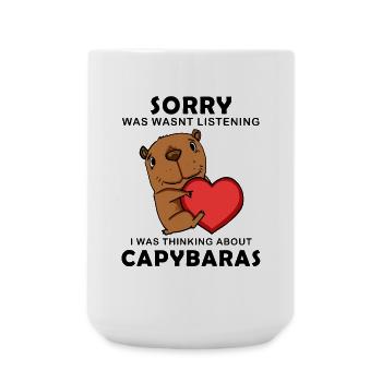 Capybara Wasserschwein Capybaras - Large Mug 440 ml - white - Front