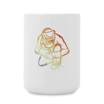 Dessin de soudeur vintage - Grande tasse 440 ml - blanc - Devant