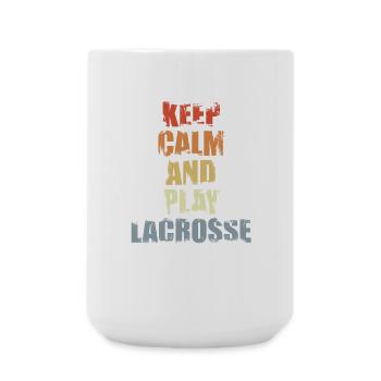 Playing lacrosse - Large Mug 440 ml - white - Front