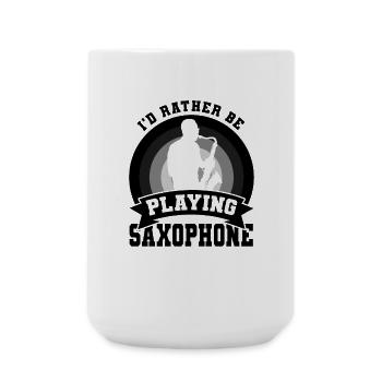 Witziges Saxophonisten Zitat - Große Tasse 440 ml - Weiß - Vorne