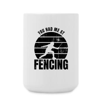 Funny fencer joke - Large Mug 440 ml - white - Front
