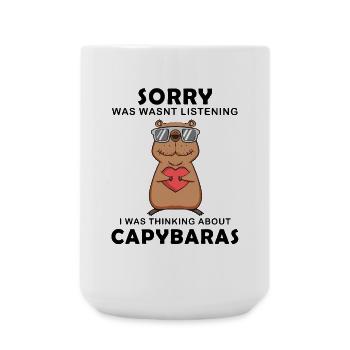 Capybara Wasserschwein Capybaras - Large Mug 440 ml - white - Front