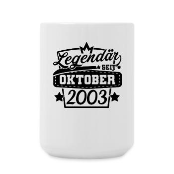Jahrgang 2003 Oktober - Große Tasse 440 ml - Weiß - Vorne