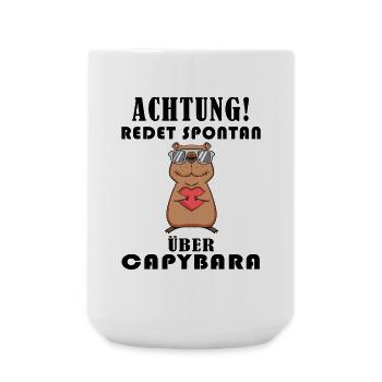 Capybara Wasserschwein Capybaras - Große Tasse 440 ml - Weiß - Vorne