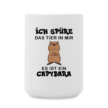 Capybara Wasserschwein Capybaras - Große Tasse 440 ml - Weiß - Vorne