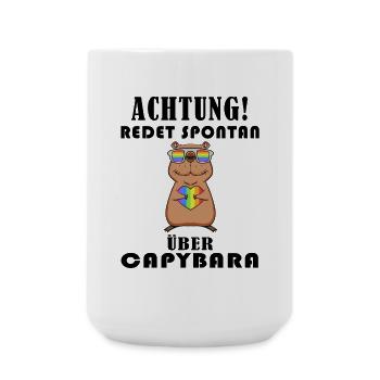 Capybara Wasserschwein Capybaras - Große Tasse 440 ml - Weiß - Vorne
