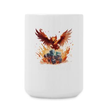 Réapparition Phoenix Cube Fantasy Flip Shirt RPG - Grande tasse 440 ml - blanc - Devant