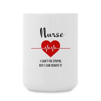 Nurse - Large Mug 440 ml - white - Front