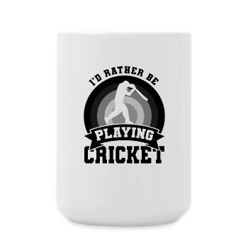 Kricketspieler Witz - Große Tasse 440 ml - Weiß - Vorne