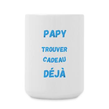Cadeau Humour Papy Pour La Fête Des Grands Pères - Grande tasse 440 ml - blanc - Devant