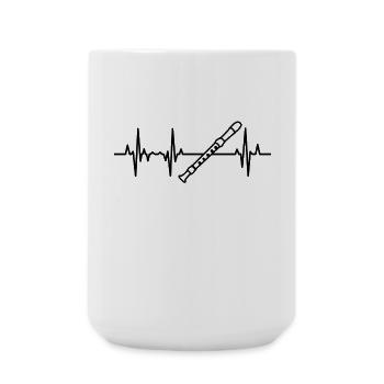 Flute Heartline - Grande tasse 440 ml - blanc - Devant