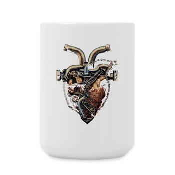 Mechaniker Herz - Große Tasse 440 ml - Weiß - Vorne