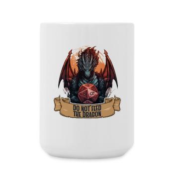 Ne nourrissez pas le t-shirt de RPG fantasy Dragon - Grande tasse 440 ml - blanc - Devant
