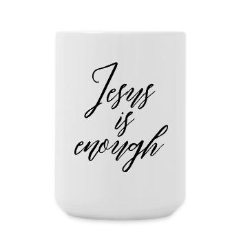 Jesus is enough - Large Mug 440 ml - white - Front