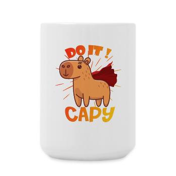 Capybara Wasserschwein - Große Tasse 440 ml - Weiß - Vorne