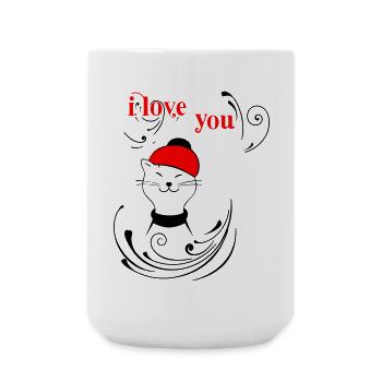 i love you - Large Mug 440 ml - white - Front