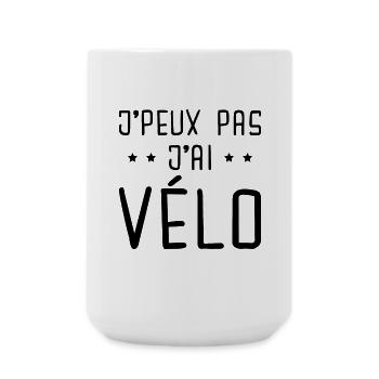 Je Peux Pas J Ai Vélo - Grande tasse 440 ml - blanc - Devant