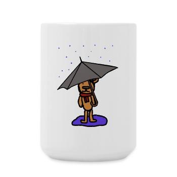 Teddy Bear, Severe Weather, Bear, Rain, Weather, October, Autumn - Large Mug 440 ml - white - Front