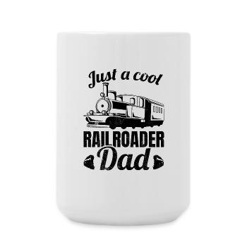 Just a cool railroad daddy - Large Mug 440 ml - white - Front