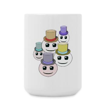funny, happy, faces, ghosts, ghost, child - Large Mug 440 ml - white - Front