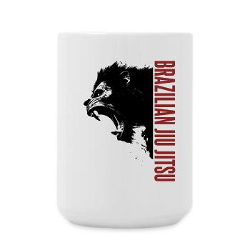 Gorille tête brésilien Jiu Jitsu BJJ cadeau - Grande tasse 440 ml - blanc - Devant
