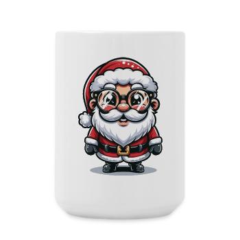 Weihnachtsmann mit Sonnenbrille Xmas Kostüm - Große Tasse 440 ml - Weiß - Vorne