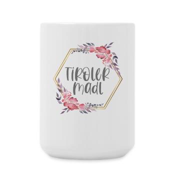 Österreich Tirol Mädchen Heimat Geschenk - Große Tasse 440 ml - Weiß - Vorne