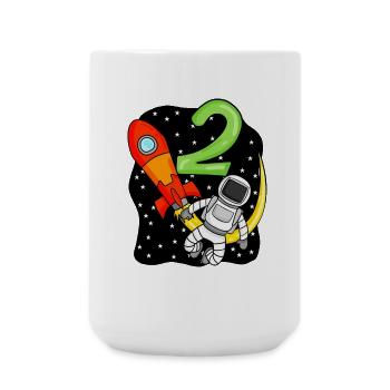 2 Anniversaire Garçon Astronaute - Grande tasse 440 ml - blanc - Devant