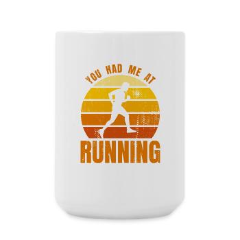 Running lover - Large Mug 440 ml - white - Front