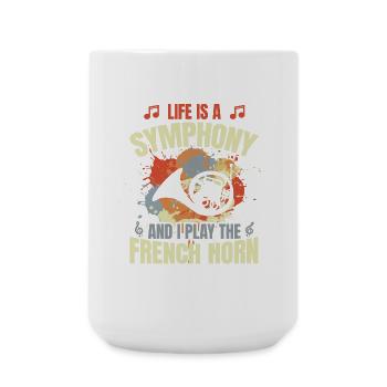 Motivation du cor français - Grande tasse 440 ml - blanc - Devant