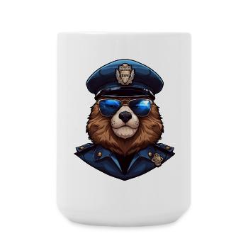 Police des marmottes - Grande tasse 440 ml - blanc - Devant